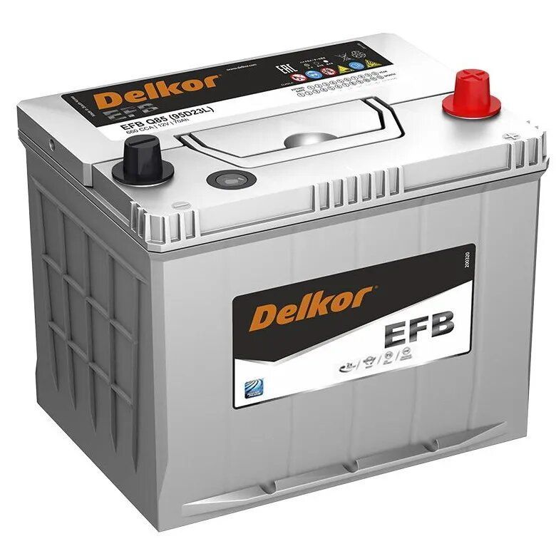 Купить Delkor EFB JIS Q85 6СТ-70 (О.П.) 660А (с буртом) 95D23L