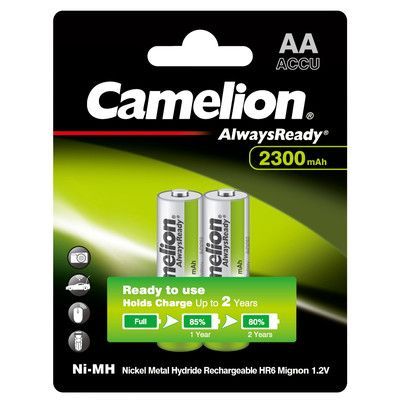 Купить Camelion AlwaysReady AA 1.2V 2300 mAh Комплект 2шт.  Ni-MH