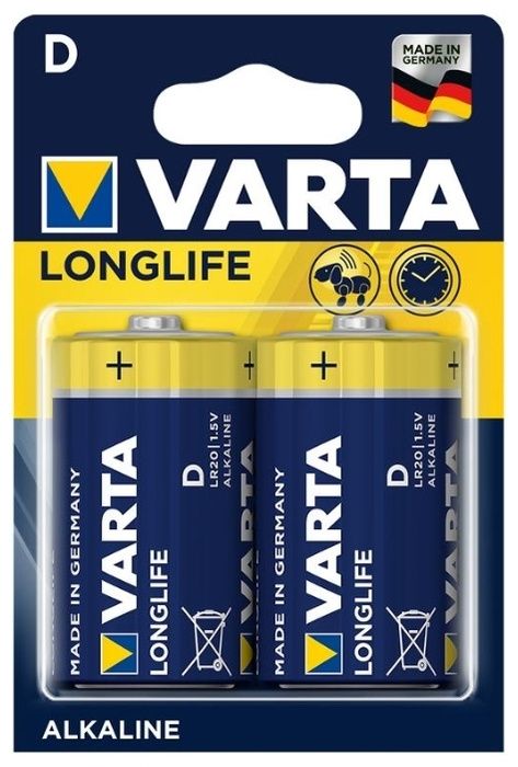 Купить VARTA LONGLIFE Alkaline D LR20 1.5V Комплект - 2шт.